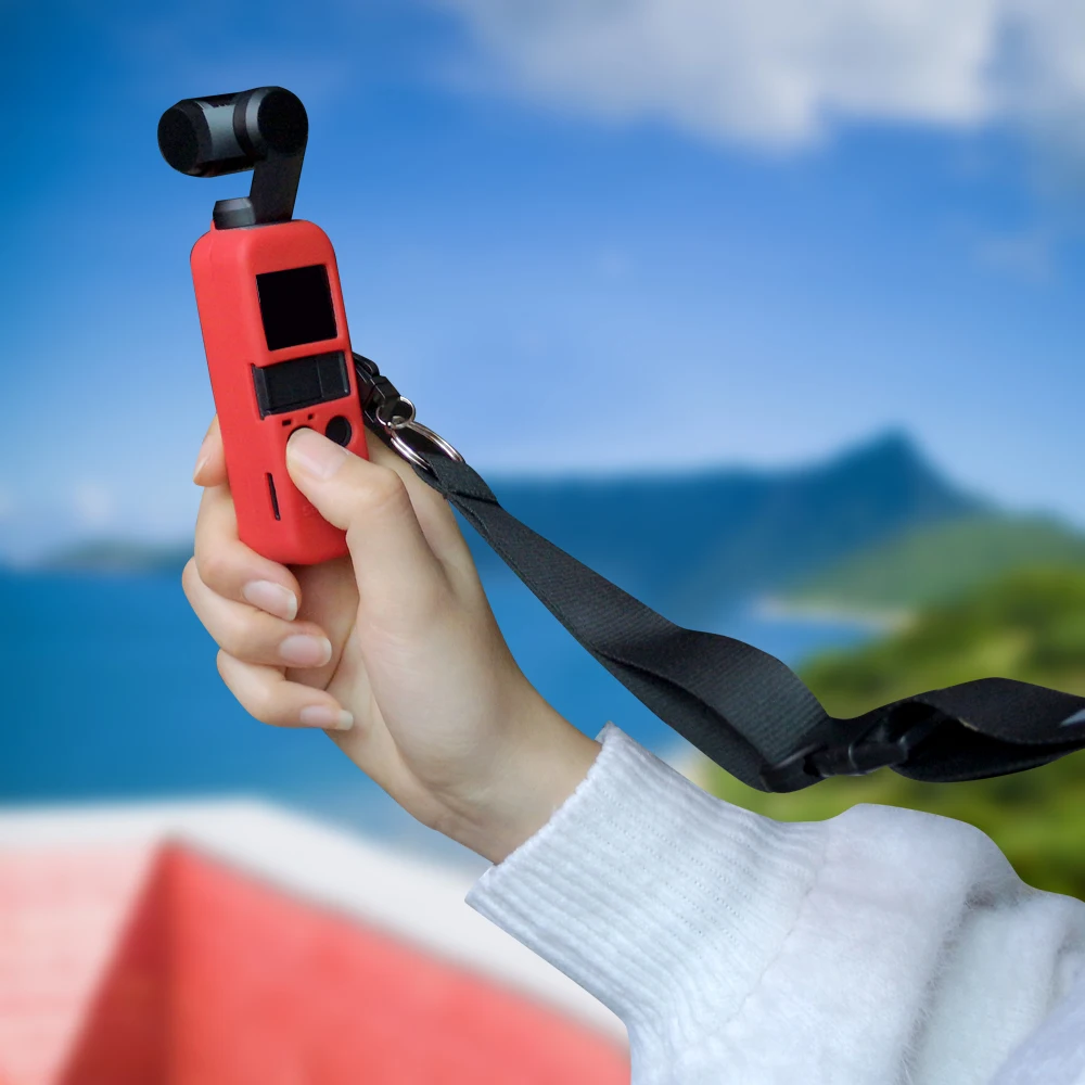 DIGITALFOTO OP SC01 силиконовый портативный защитный чехол с ремешком на шею для DJI OSMO