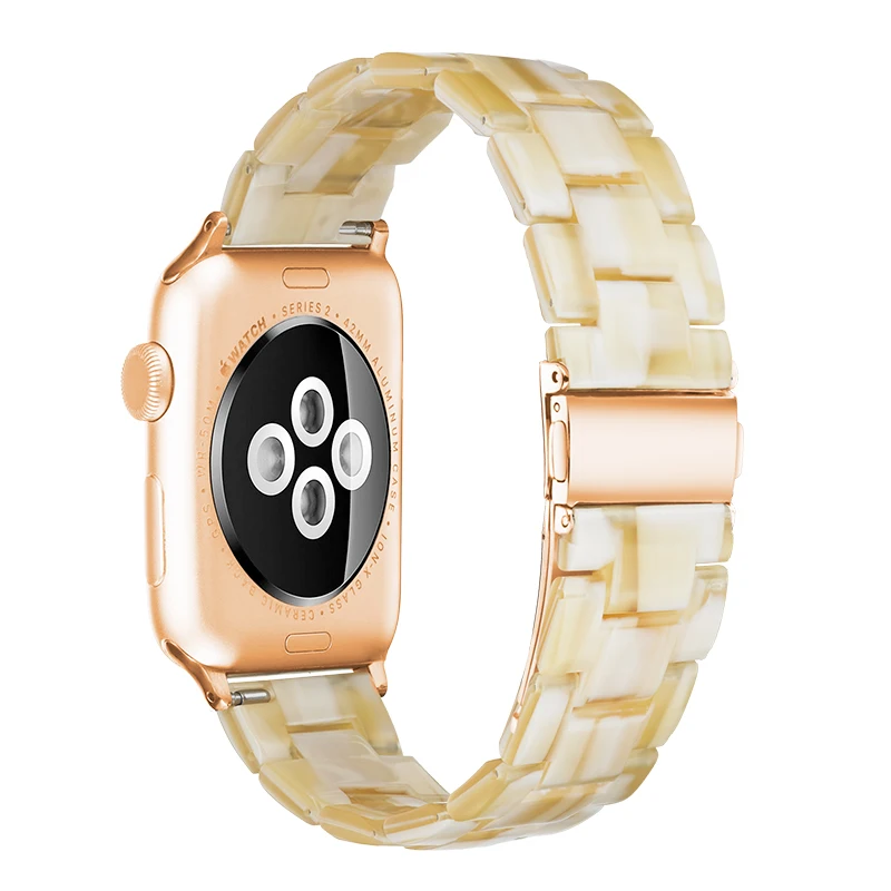 Apple Watch 3/2/1 38/40/42/44 мм ремешок из смолы для часов iWatch 4 серия браслет имитации