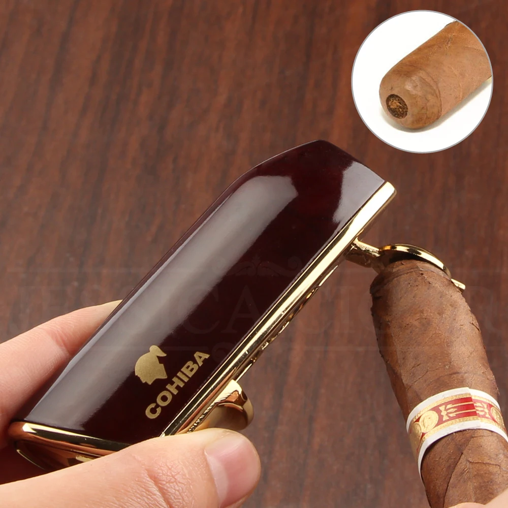 Зажигалка COHIBA 3 металлический фонарь для сигары в форме рта змеи ветрозащитная