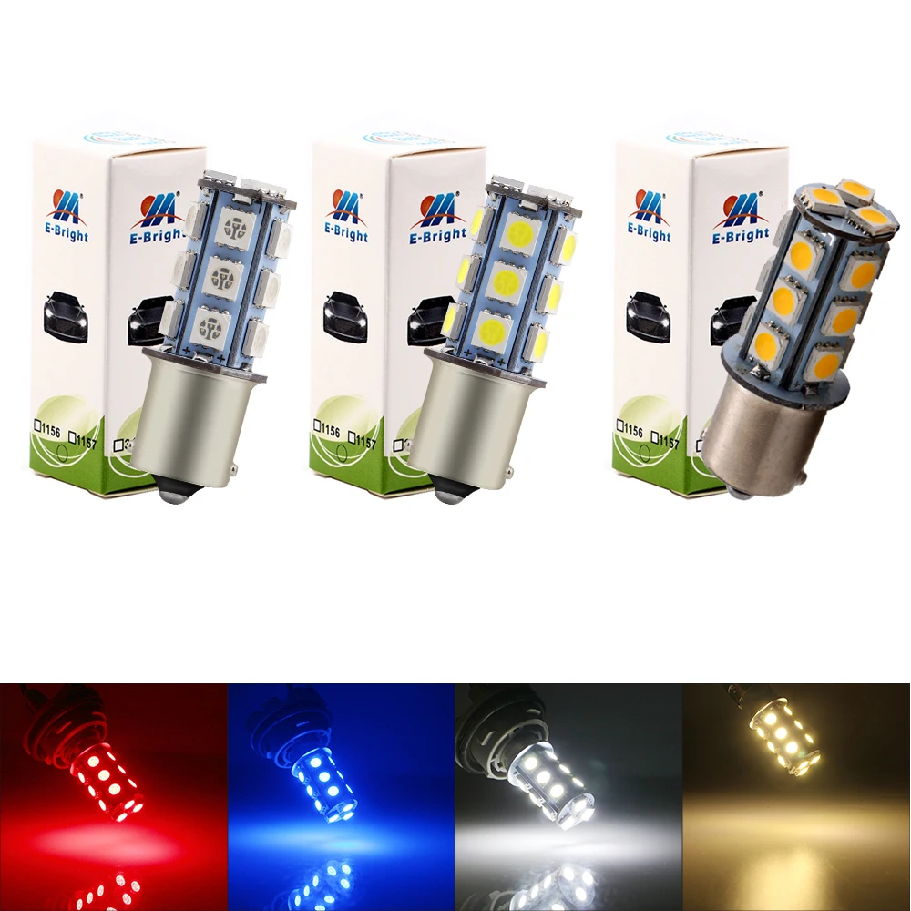 YM E яркий 2 шт. S25 1156 BA15S 5050 18 SMD P21W поворотник задний Светильник лампы белый желтый