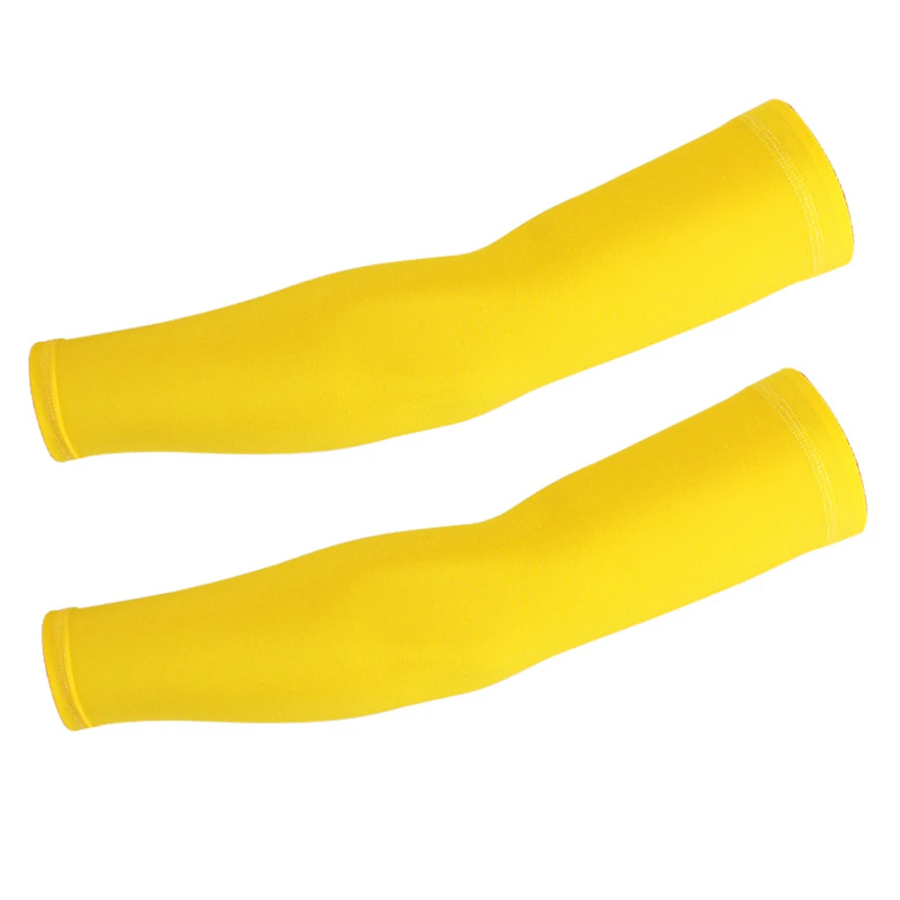 WOSAWE, дышащие, быстросохнущие, с защитой от ультрафиолета, для бега, рукава для рук, для баскетбола, налокотники, для фитнеса, нарукавники, для спорта, велоспорта, гетры для рук - Цвет: Yellow