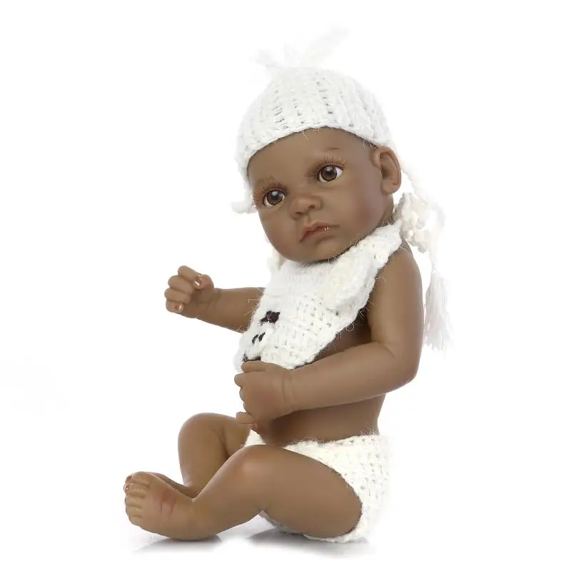 Реальная кукла Otarddolls 28 см черные куклы 10 дюймовая младенец силиконовая полностью