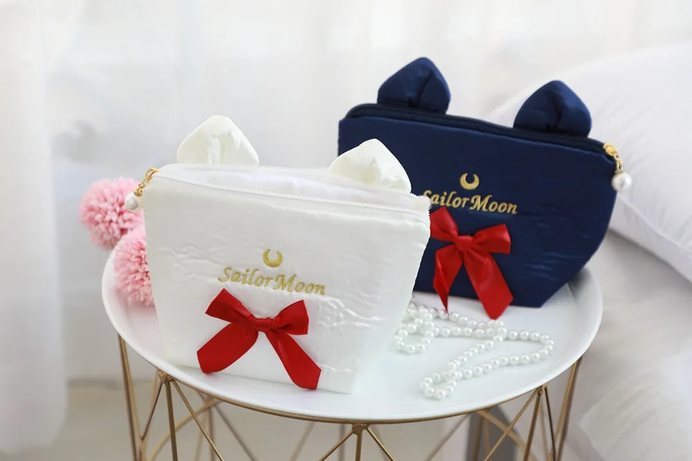 Сумка посылка на молнии с бантом Sailormoon симпатичная ручная сумка косметичка