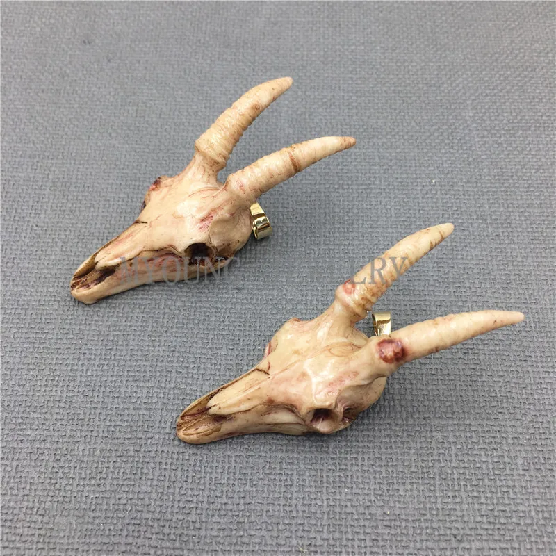 MY0143 подвеска с черепом Antelope из овечьей шерсти 45*23 мм|sheep pendant|pendant charmspendant skull |