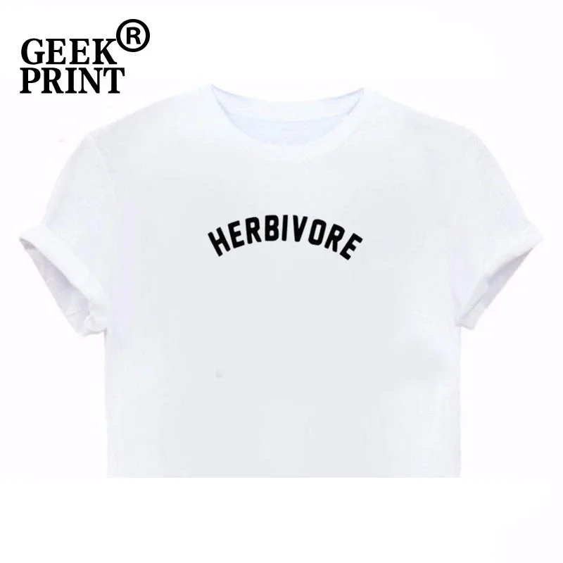 Женские топы с логотипом HERBIVORE женская футболка VEGAN VEGATARIAN FOOD FASHION TUMBLR хипстерские