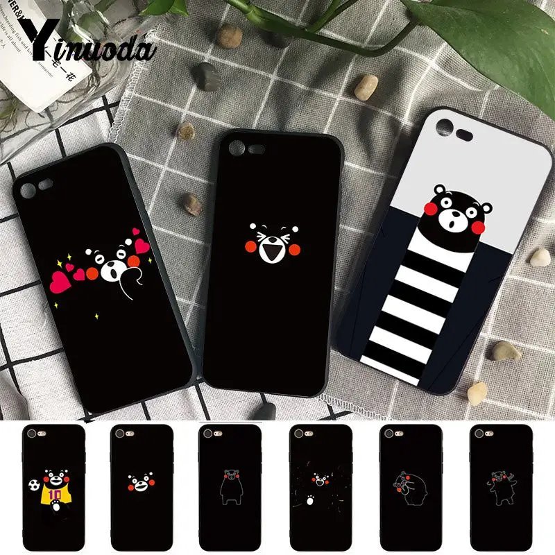 Yinuoda для iphone 7 XSMAX чехол Кумамото медведь ведущий телефона iPhone 7X6 6S 8 Plus X 5 5S SE XR XS