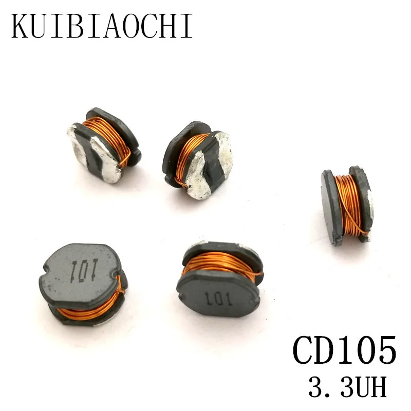 10 шт./лот SMD индуктор питания CD105 3 мкГн 3R3 10*9*5 4 мм неэкранированный обмотки|power