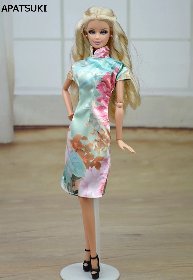 Китайское традиционное платье Qipao для куклы Барби чонсам уникальные вечерние