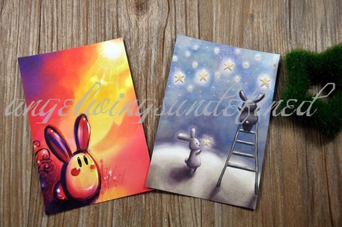 Dream Designer Ka Di illustration Postcard starry fairy tale a suit of 8 Zhang |