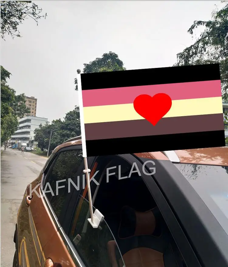 KAFNIK 30*45CMAgender Demisexual Aromantic Asexual флаги и баннеры на окна машины с 43/52 см флагштоком для