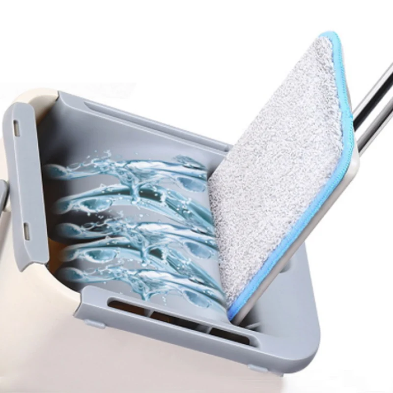 Плоская сдавливаемая Швабра спрей Бесплатная ручная отжимная из нержавеющей