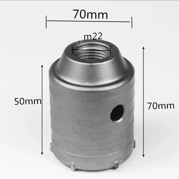 70mm Хвостовик Сверло 30-150 мм настенное отверстие пилы 110-530 мм стержень для Бетон цемент камня - Цвет: 70mm