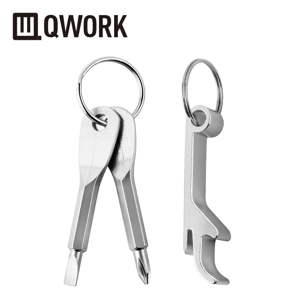 Набор из 3 портативных отверток QWORK нержавеющей стали (плоская головка + Philips) с