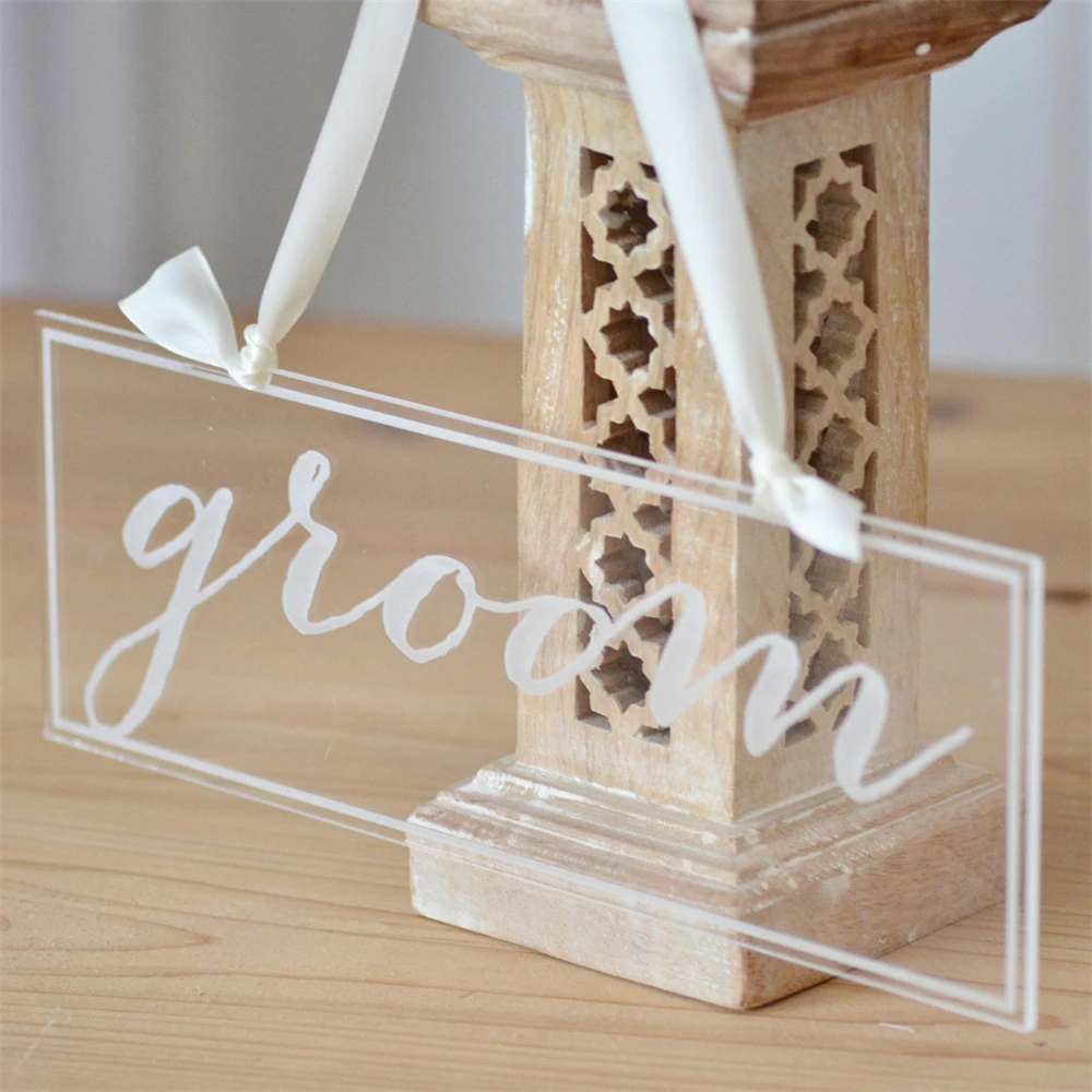 1 пара акриловых стульев ручной работы для жениха и невесты буквенные знаки