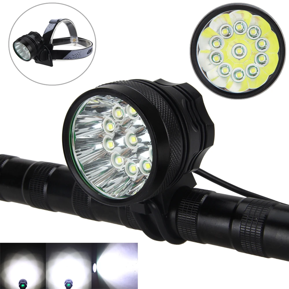 

12000Lumen 11X XM-L T6 LED front Bicycle Bike Light Lamps Headlight Rechargeable+8.4v Battery set+Headband