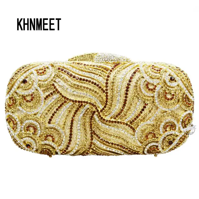 LaSC Бесплатная доставка Женская Роскошная вечерняя сумка с кристаллами модная