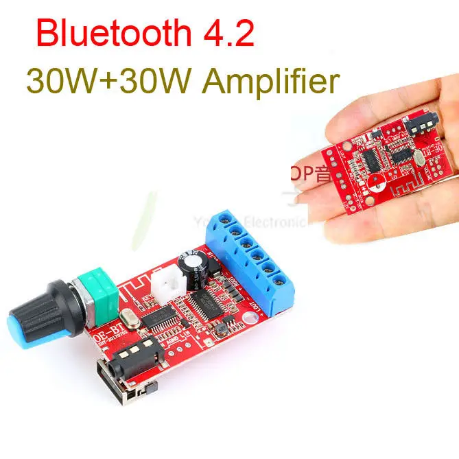 DC 12 В 30 Вт * 2 Bluetooth 4 приемник стерео аудио усилитель мощности плата AUX USB |