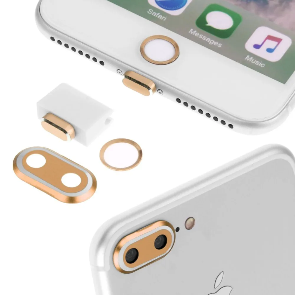 4 в 1 для Apple iPhone 7 Plus Защита объектива задней камеры металлическое защитное кольцо