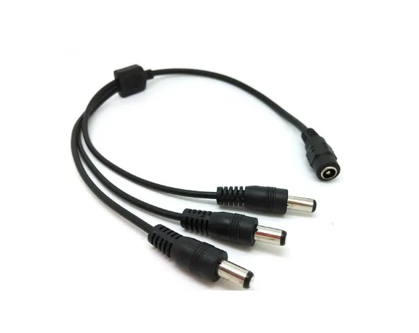 

DC Power Plug 5.5mmx2.1mm 1 Female to 3 Male Splitter Cable