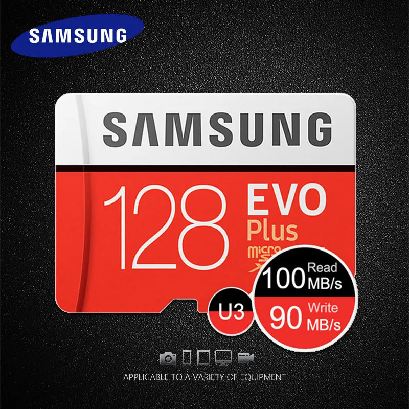Карта памяти MicroSD SAMSUNG EVO+ Micro SD 32 г SDHC 80 МБ/с. Класс Class10 слот для карт памяти C10 UHS-I TF/SD карты модуль памяти Transflash карты памяти SDXC 64 Гб 128 для доставки