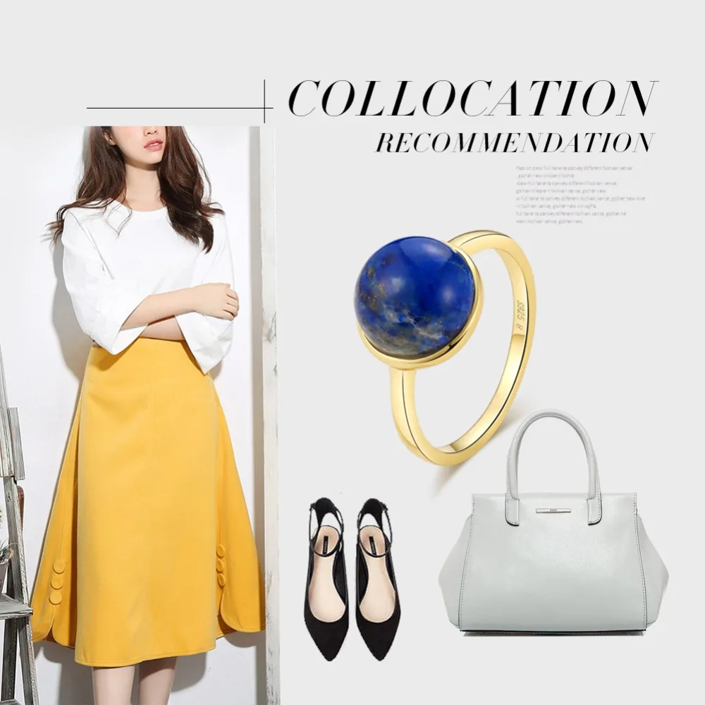 ORSA JEWELS роскошные 925 пробы серебряные женские кольца с натуральным камнем кольцо на годовщину модное женское ювелирное изделие ASR69