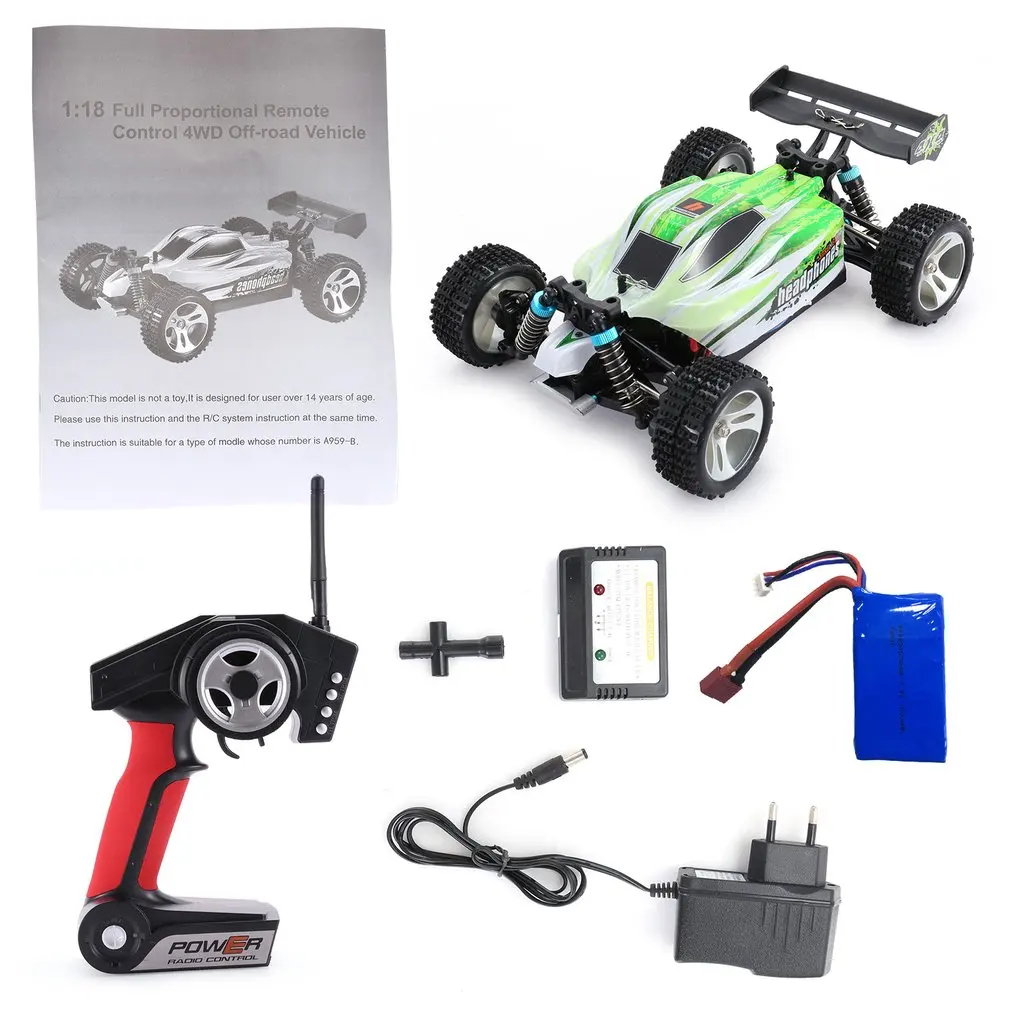 WLtoys A959 B 1/18 4WD внедорожник RC автомобиль 70 км/ч 2 4G дистанционное управление