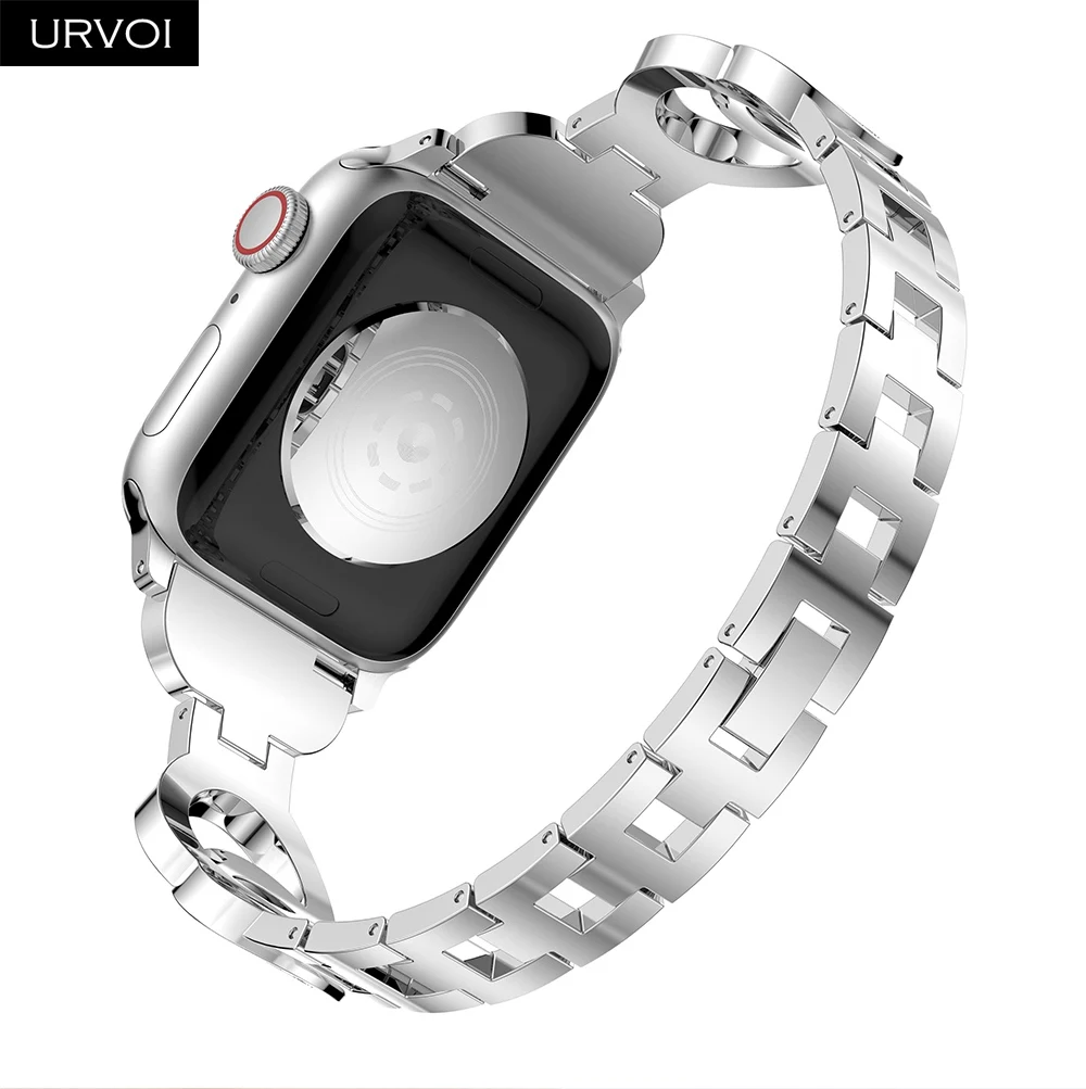 Браслет URVOI для apple watch series 5 4 32 Модный сверкающий браслет девушек с цирконием и