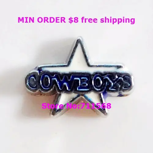 Ковбои плавающие прелести Национальный Футбол движущийся медальон Подвески для