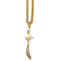 muslim hz zulfiqar sword of imam ali stainless steel pendant necklace charm islam gift jewelry