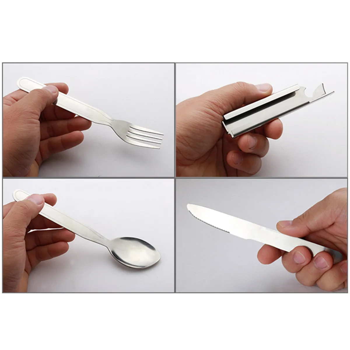 4 шт./компл. портативная посуда для пикника из нержавеющей стали ложка вилка нож
