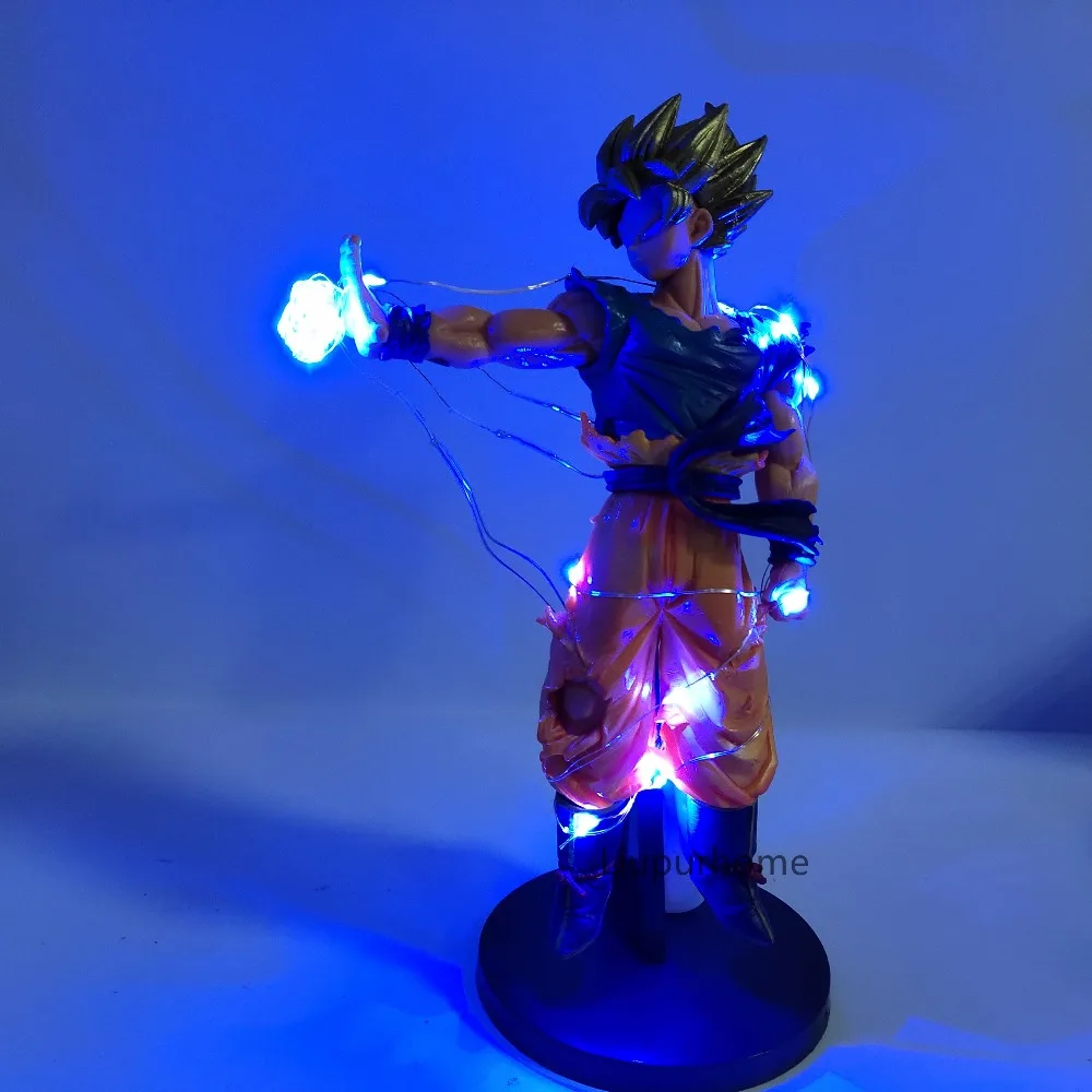 Dragon Ball лампа DBZ Goku Супер Saiyan 3 синий огонь светодиодные ночники Dragon Ball Супер Kakarotto Goku DIY детская настольная лампа MY1