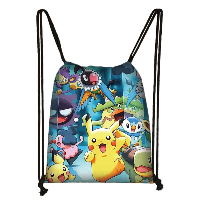 013 Покемон хаунтер Eevee Bulbasaur 3D мультфильм рюкзак мешок с кулиской Повседневная обувь для мальчиков и девочек рюкзак на шнурке сумки - Цвет: 013