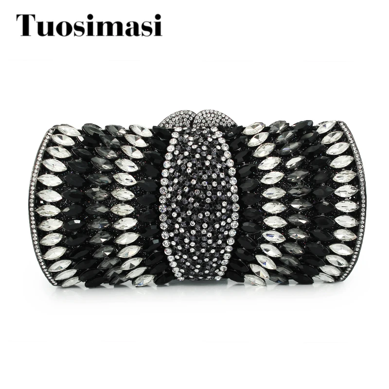

Designer Brand Luxury Stone Women Handbags Fashion Rhinestone Black Hard Case Evening Bag Shoulder Bag Crossboday Bag Prom Purse