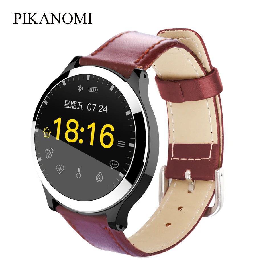 Сенсорный экран Bluetooth 4 0 Смарт часы ECG PPG монитор сердечного ритма IP67