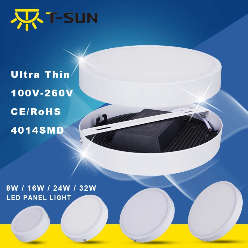 T-SUN T-SUNRISE 8 Вт/16 Вт/24 Вт/32 Вт круглый/квадратный поверхностного монтажа освещение светодиодный потолочный светильник AC85-265V