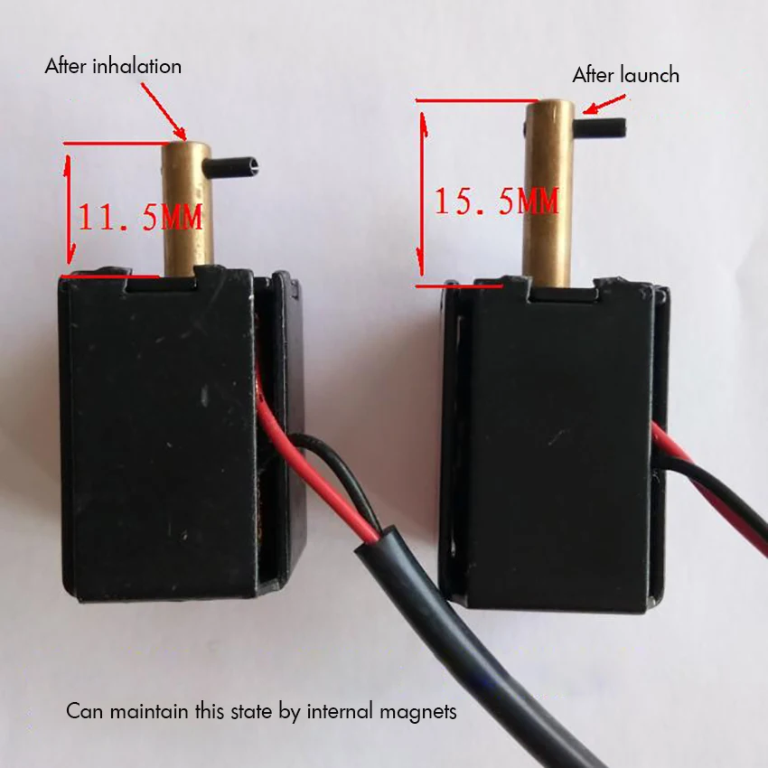 Микродвигатель постоянного двухсторонняя Self электромагнита DC5V DC12V ход 4 мм вал