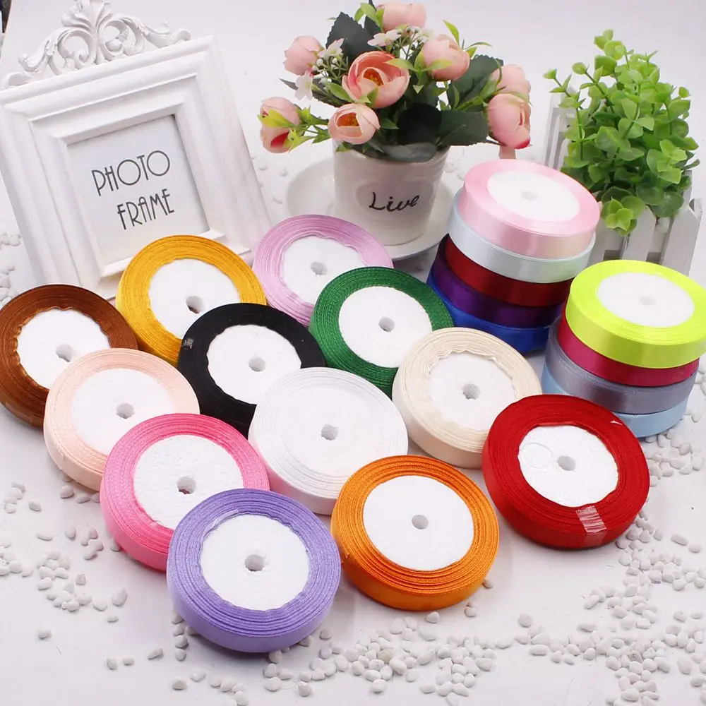 Лента шириной 15 мм для свадебных поделок ремешок продается за 1 рулон упаковки (25