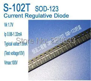 Купи Free shipping 50pcs/lot  CRD constant current diode S-102T SOD123 SMD package applied to the sensor instrumentation за 2,160 рублей в магазине AliExpress