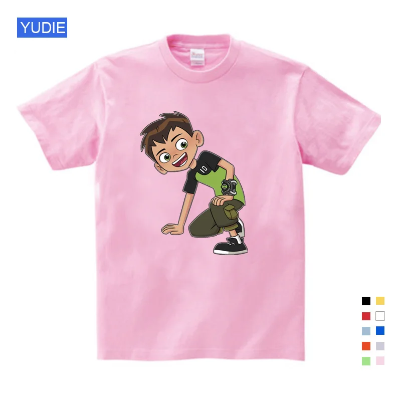 Новая модная детская футболка Omnitrix Ben 10, футболка, летние топы для маленьких мальчиков и девочек с рисунком аниме, 3-8 лет, YUDIE