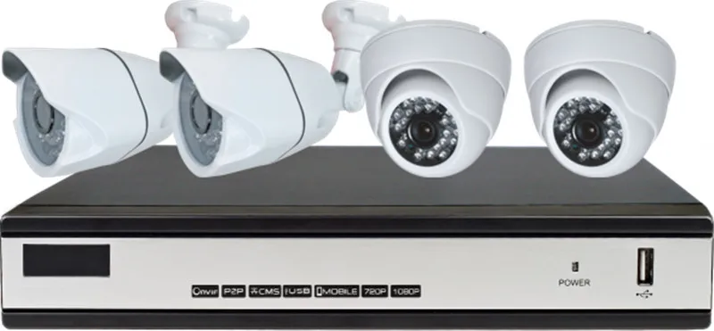 4 канальная система видеонаблюдения 1080N HDMI DVR 4PCS 1080P IR Night Vison Bullet Camera|bullet camera|1080p bullet