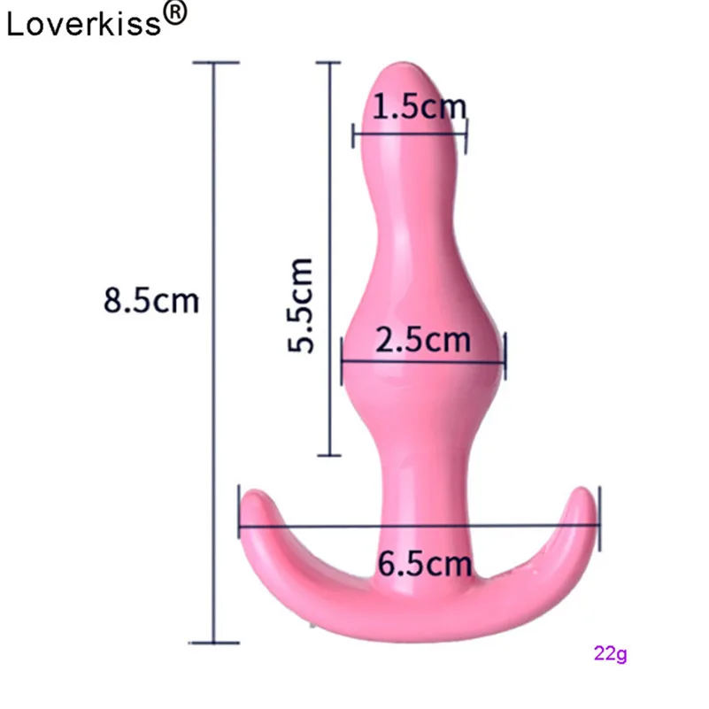 Анальная пробка Loverkiss желе интимные игрушки для женщин фаллоимитатор анальный