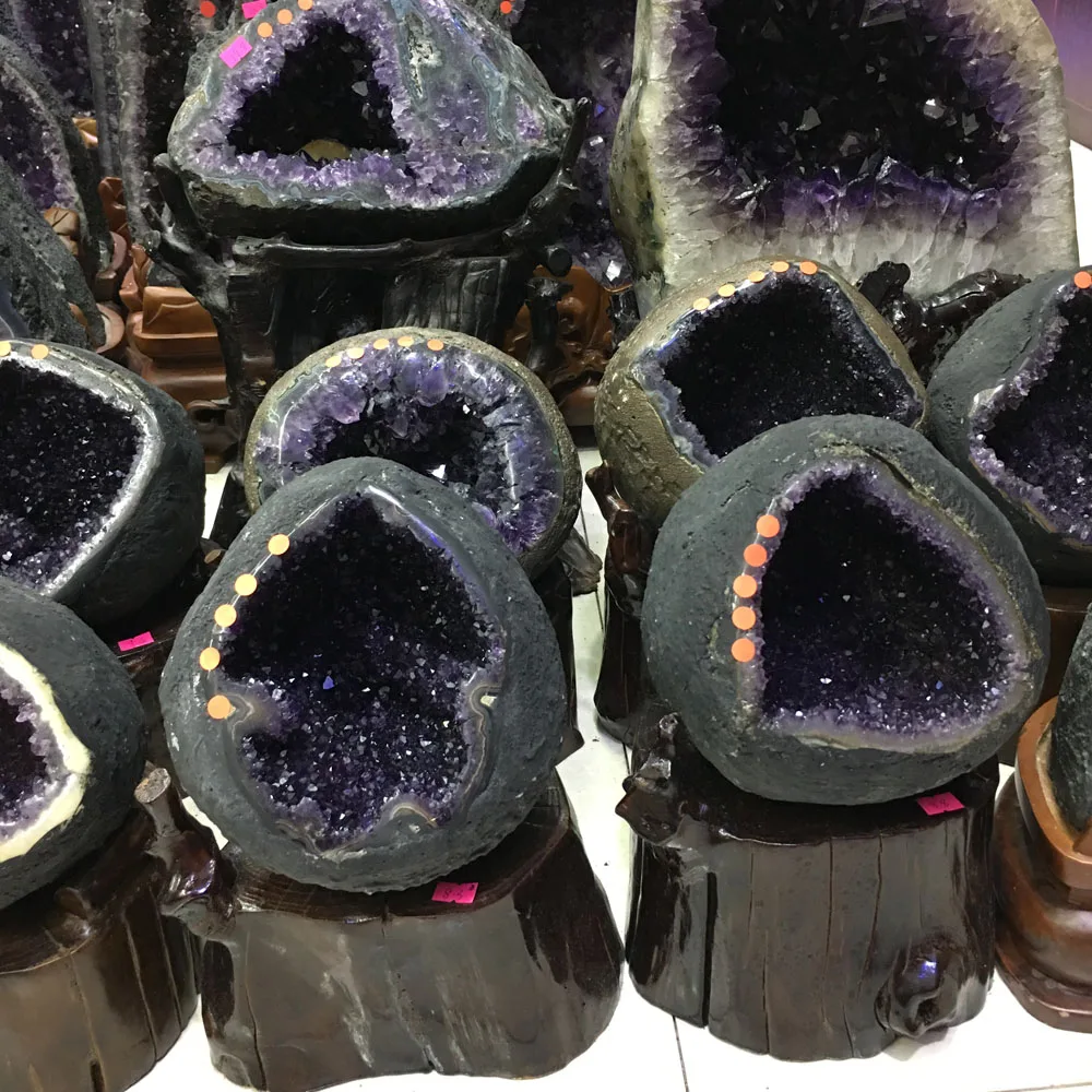 Rare mine cave natural quartz energy amethyst geode cave for home decoration