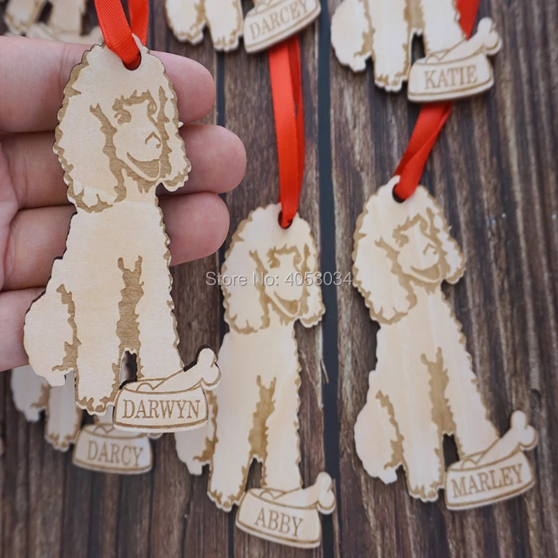 Игрушечный Пудель Рождественское украшение персонализированный семейный