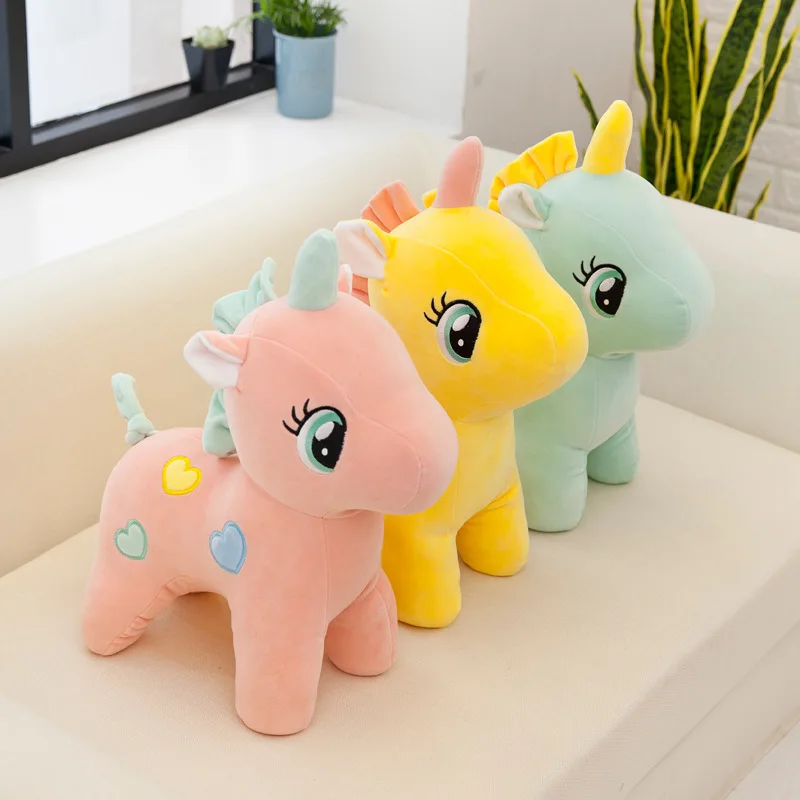 50 см милый Единорог Плюшевая Кукла Kawaii мультфильм животное Лошадь мягкая