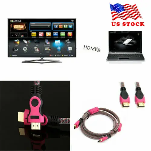 Премиум HDMI кабель v1.4 розовый высокоскоростной HDTV UltraHD HD 1080p 4K 3D 1 5 5M US|Кабели HDMI| |