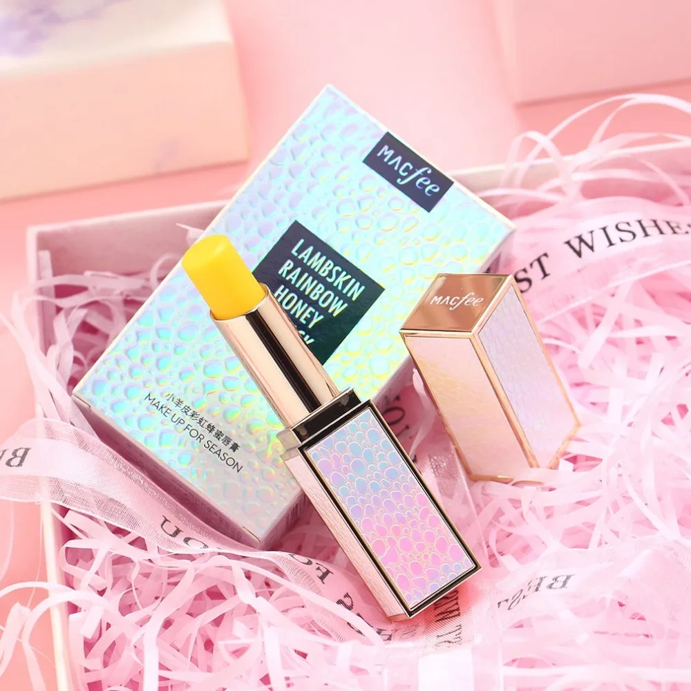 Светло-желтый увлажняющий Сладкий Градиент &quotСладкий&quot Вишневый цвет эффект