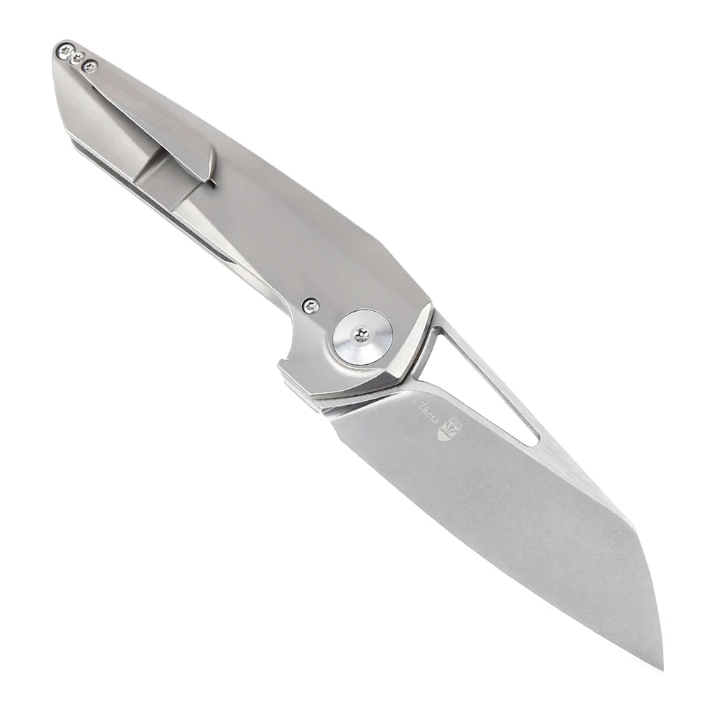 Ножи Kizer, складное лезвие Theta ki4514, нож для выживания,, нож S35vn, лезвие, титановая ручка, наконечник, правая переноска
