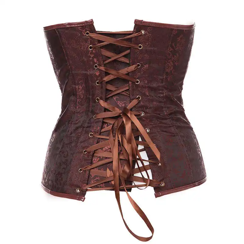 Большой размер 6XL женский тугой корсет на шнуровке с молнией талии Cincher Rock Steampunk