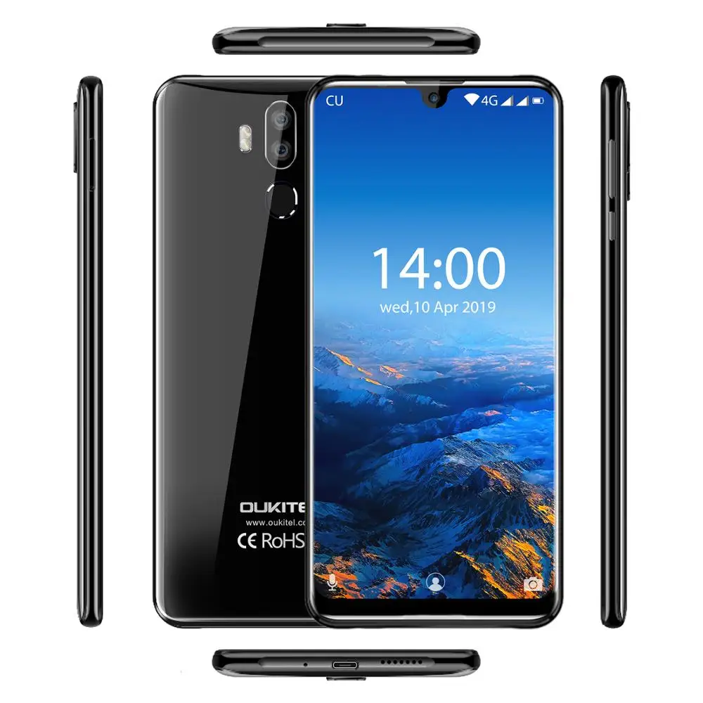 Oukitel K9 7 12 &quotAndroid 9 0 MTK6757 Octa Core 2 3 ГГц смартфон сл сканером отпечатков пальцев 6000 мАч