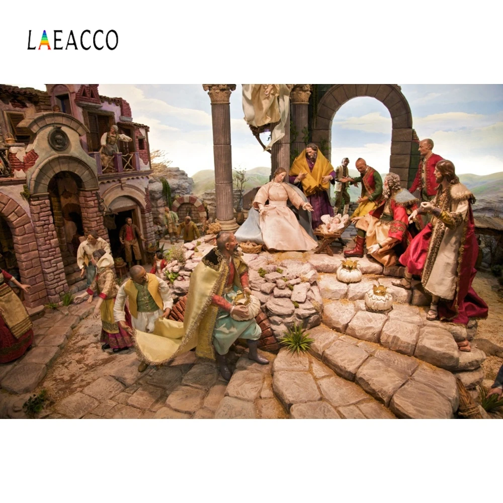 Фоны Laeacco для фотосъемки с изображением сцены Рождества и Иисуса|photographic